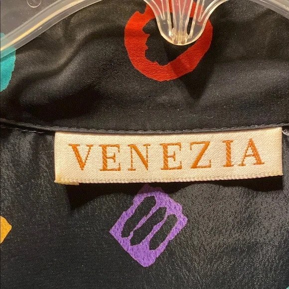 Venezia Black rainbow Casual Button Down Shirt - Picture 3 of 8